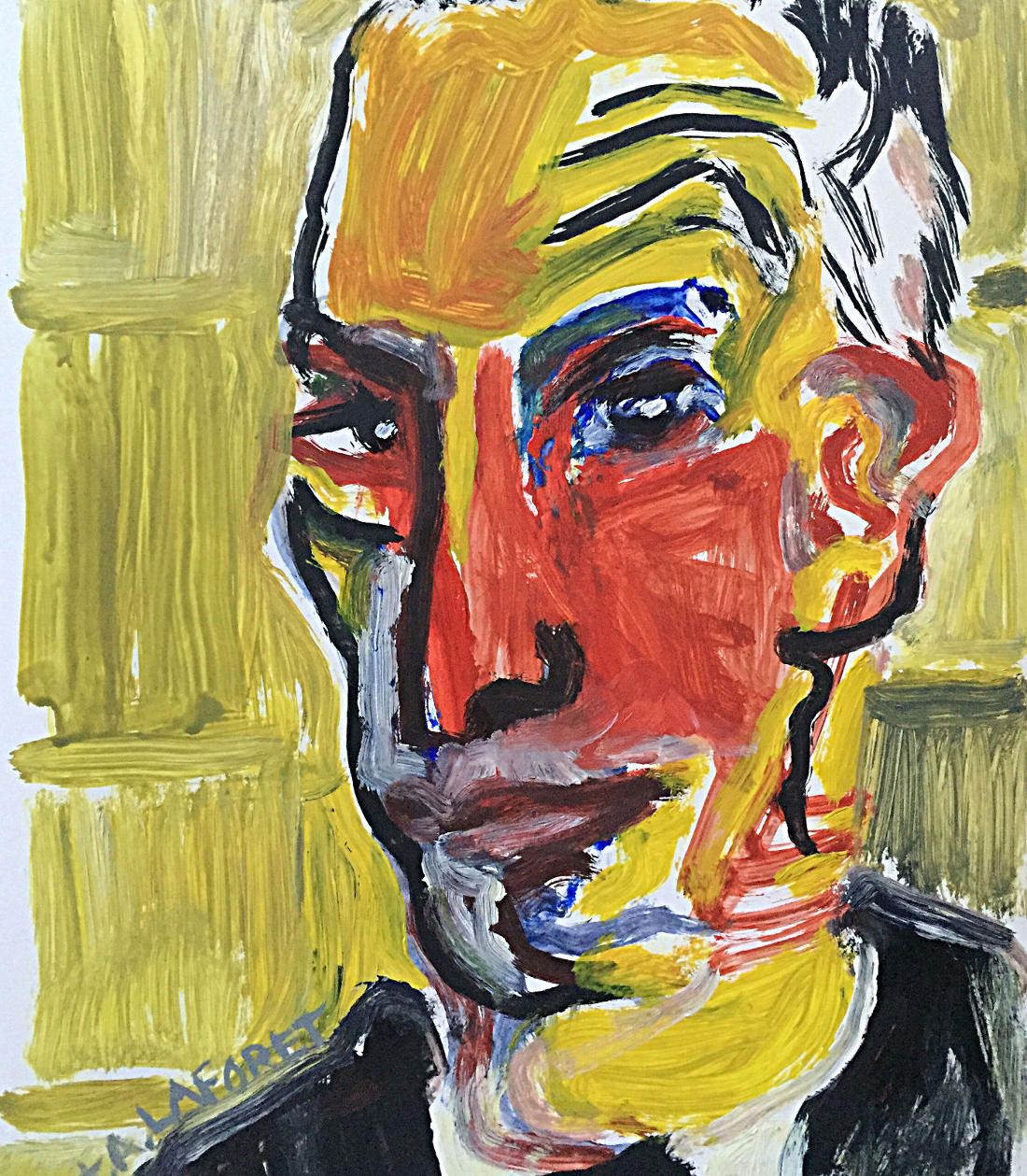 Portrait[Detail]: ''Titus Welliver'' guashe, painting on paper