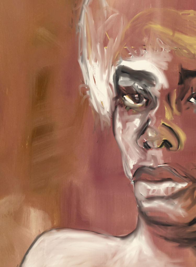 Portrait [Detail]: (general) Digital study for Oil on canvas